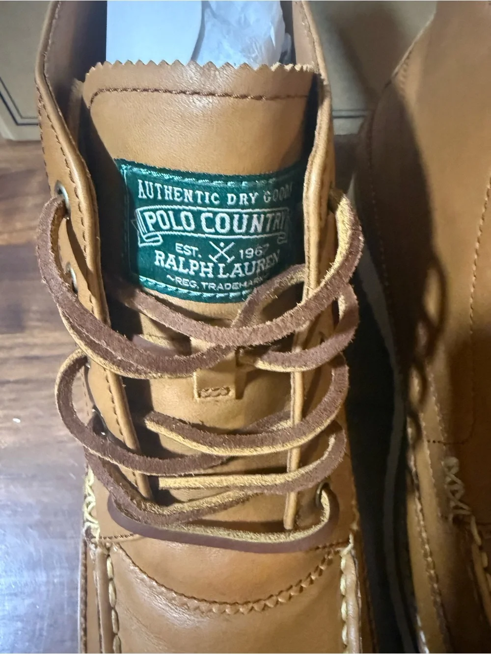 Polo Ralph Lauren Ranger Leather Workboot Men’s Size 11.5 Boots in ‘Polo Tan’